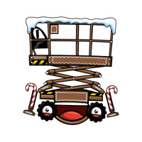 skyjackinc christmas skyjack scissorlift Sticker