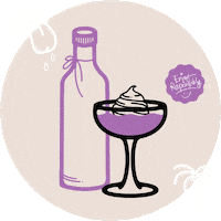 phatlip drinks cocktail ube eggnog Sticker