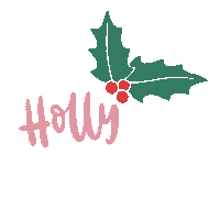 Christmas Holly Sticker by Retro Hip Co.