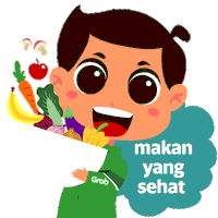 Corona Vitamin Sticker by Grab Indonesia