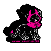 Black Cat Sticker by Die With Your Boots On