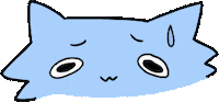 Nervous Cat Sticker