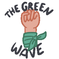 FosFeminista marea verde fòs feminista the green wave Sticker