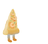 hungry pizza Sticker by Yi Pan
