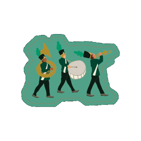 Marching Band Parade Sticker by Wagner College