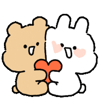 jjiinging 커플 뽀송 뽀송커플 뽀토 Sticker