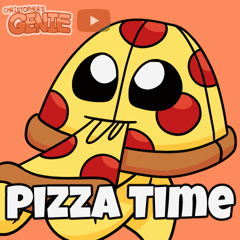 ChristophersGenie food genie pizza yummy GIF