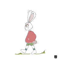 inirabka inirabka walkingbunny beeisbunny Sticker