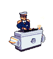 Pixel Captain Sticker by VinDig