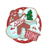 Stay Home Merry Christmas Sticker by INTO ACTION