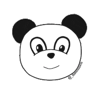 Panda Pensando Sticker