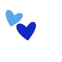 Blue Hearts Love Sticker