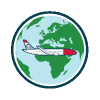Norwegian_Airlines travel green fly plane Sticker