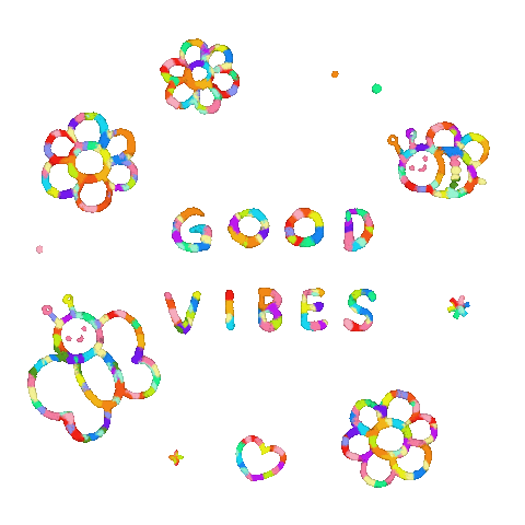 HelloCurlyTail giphyupload party flower good Sticker