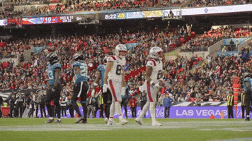 Hands Up Shrug GIF by New England Patriots