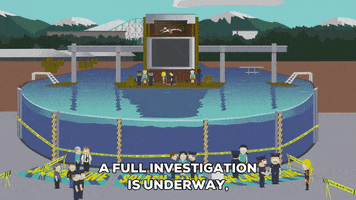 crime scene water GIF by South Park 