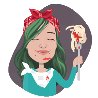 Emotion Eating Sticker by Elena