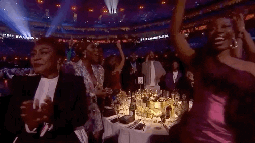 Excited Cheering GIF by BRIT Awards