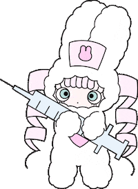 Bunny 注射 Sticker by mineco