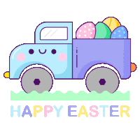 Happy Easter Eggs Sticker