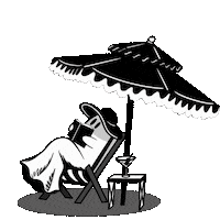 Relaxing Ghost Stories Sticker by Jack0_o