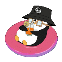 Chilling Beach Day Sticker by Pudgy Penguins