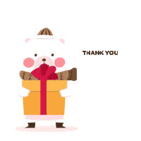 Maroonstudio thanks bear gift thankyou Sticker