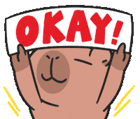 Capybara Ok Sticker