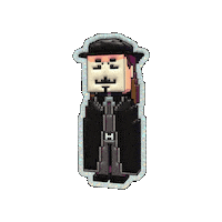 V For Vendetta Pixel Sticker by The LSD Hotel