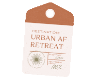 urbanafcollab urban af retreat luggage tag Sticker