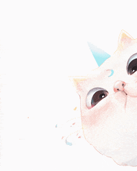 Miyaguart cat hi animal hey GIF