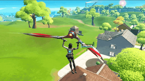 Flying Fortnite Battle Royale GIF