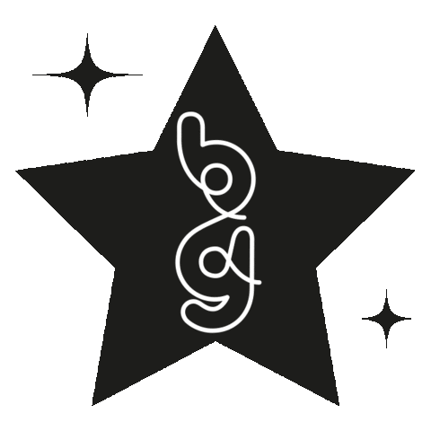 bubblegumballoons black new years black star black stars Sticker