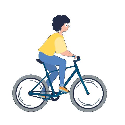 Animation Bicycle Sticker