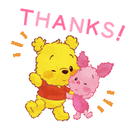 Winnie The Pooh Thanks Sticker