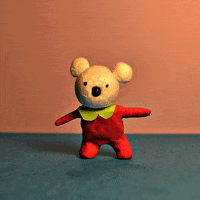 teddy bear dance GIF by Philippa Rice