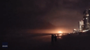 People Gather to Watch SpaceX Crew-3 Launch From Daytona Beach Shores