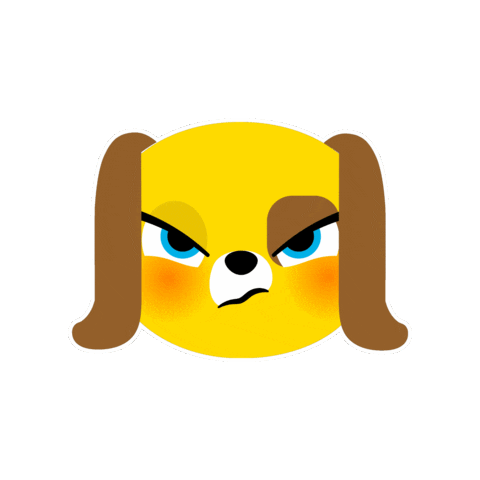 Angry Dog Sticker by Piñata Smashlings