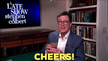 Stephen Colbert Drinking GIF by The Late Show With Stephen Colbert