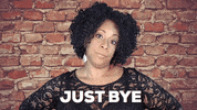 ComedianHollyLogan mad hand annoyed comic GIF