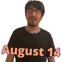 14 August Sticker