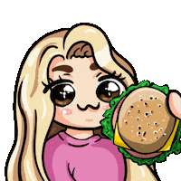 Hungry Om Nom Sticker by Ellienka