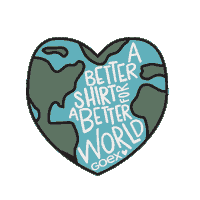 GOEXApparel happy heart world better world Sticker
