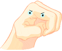 Hand Mean Sticker by Neil Sanders