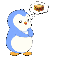 Hungry Lets Eat Sticker by Pudgy Penguins