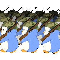 Huddle Up War Sticker by Pudgy Penguins