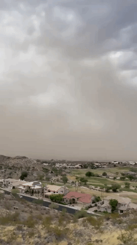 Wall of Dust Moves Over Phoenix Suburb