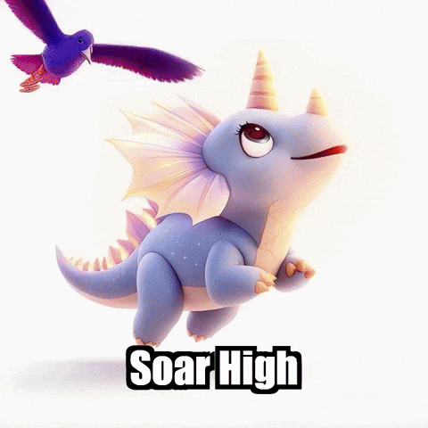 Soar High Birds GIF by Divineasaur