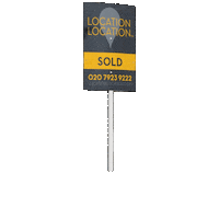 locationlocationlondon sold sold board location location ll marketing Sticker