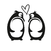 Penguin Love Sticker by Lordpenguindesign